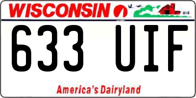 WI license plate 633UIF