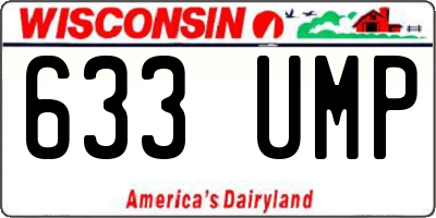 WI license plate 633UMP