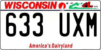 WI license plate 633UXM