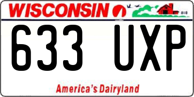 WI license plate 633UXP