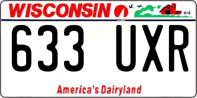 WI license plate 633UXR