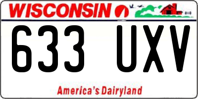 WI license plate 633UXV
