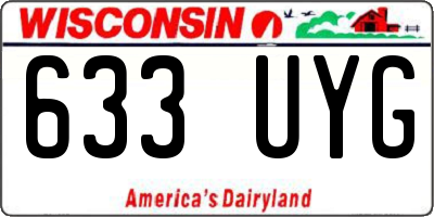 WI license plate 633UYG