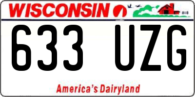 WI license plate 633UZG