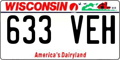 WI license plate 633VEH