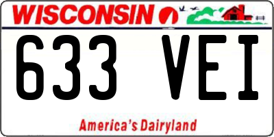 WI license plate 633VEI