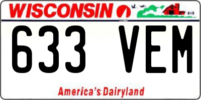 WI license plate 633VEM