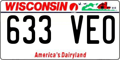 WI license plate 633VEO