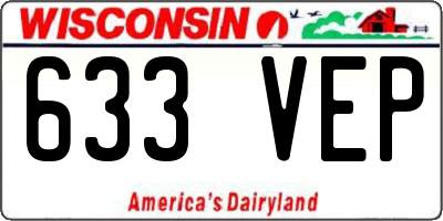 WI license plate 633VEP