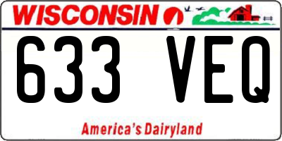 WI license plate 633VEQ