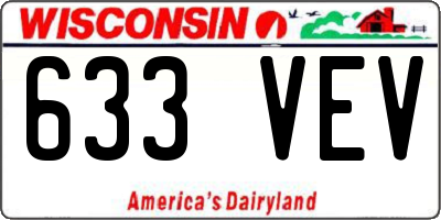 WI license plate 633VEV
