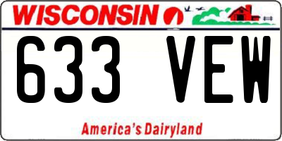 WI license plate 633VEW