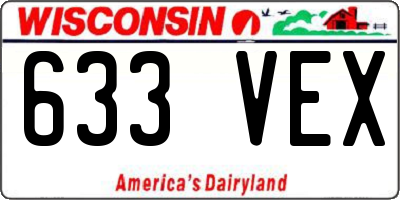 WI license plate 633VEX