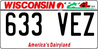 WI license plate 633VEZ