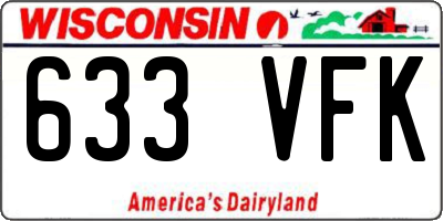 WI license plate 633VFK