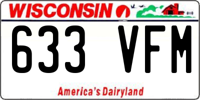 WI license plate 633VFM