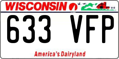 WI license plate 633VFP