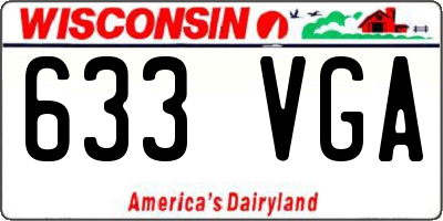 WI license plate 633VGA