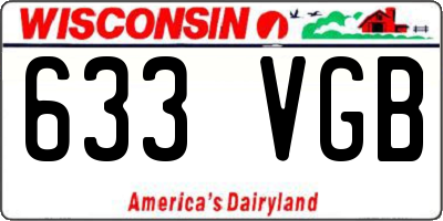 WI license plate 633VGB