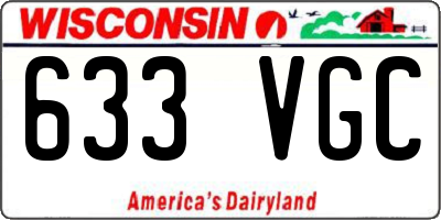 WI license plate 633VGC