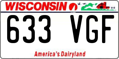 WI license plate 633VGF