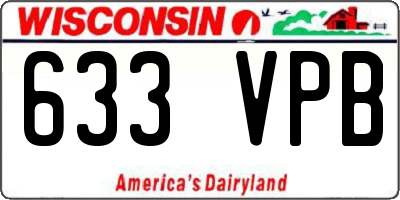 WI license plate 633VPB