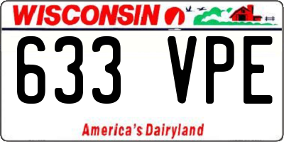 WI license plate 633VPE