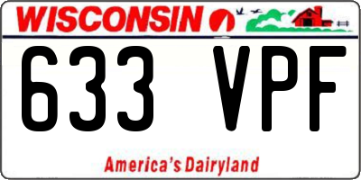 WI license plate 633VPF