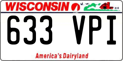 WI license plate 633VPI