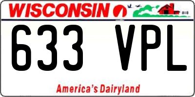 WI license plate 633VPL