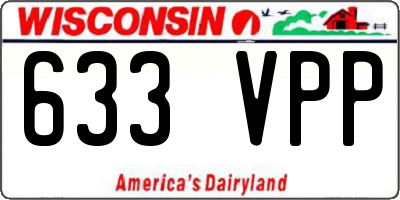 WI license plate 633VPP