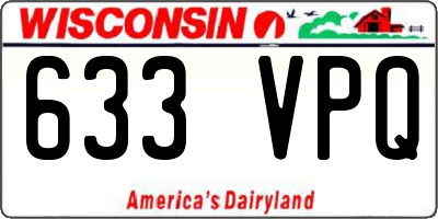 WI license plate 633VPQ