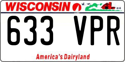 WI license plate 633VPR