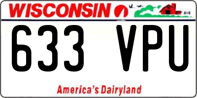 WI license plate 633VPU