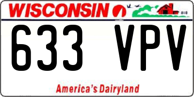 WI license plate 633VPV