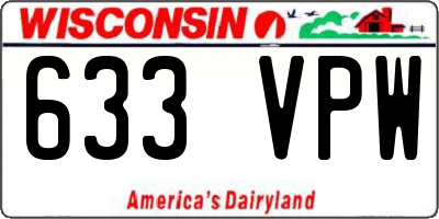 WI license plate 633VPW