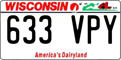 WI license plate 633VPY