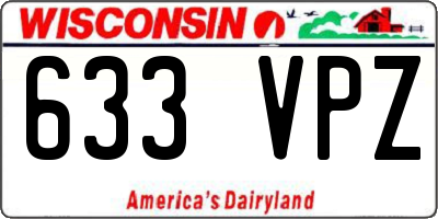 WI license plate 633VPZ