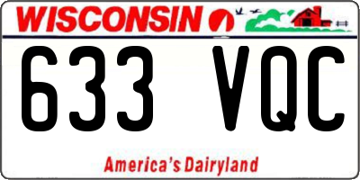 WI license plate 633VQC