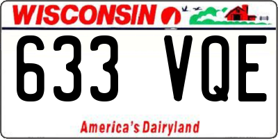 WI license plate 633VQE