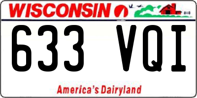 WI license plate 633VQI