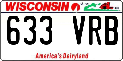 WI license plate 633VRB