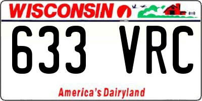 WI license plate 633VRC