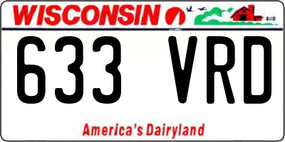 WI license plate 633VRD