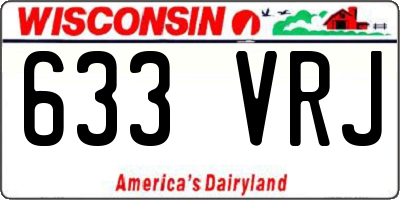 WI license plate 633VRJ