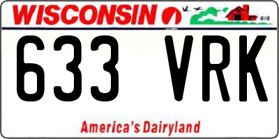 WI license plate 633VRK