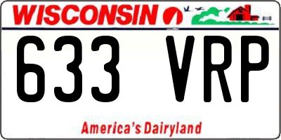 WI license plate 633VRP