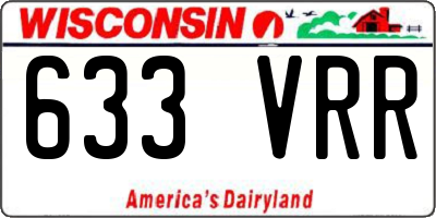 WI license plate 633VRR