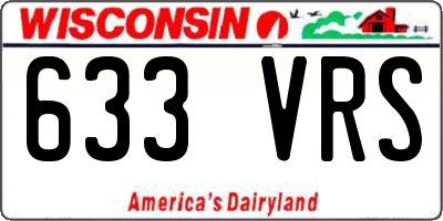 WI license plate 633VRS