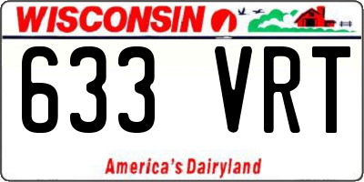 WI license plate 633VRT